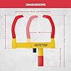 GADLANE Wheel Clamp - Heavy Duty Car Wheel Lock with 3 Keys, Car Lock Anti-Theft Device Fits All 7-11" Width Tyres, High Visibility Caravan Clamp for Trailer, Motorhome, Van (Yellow/Red) #5