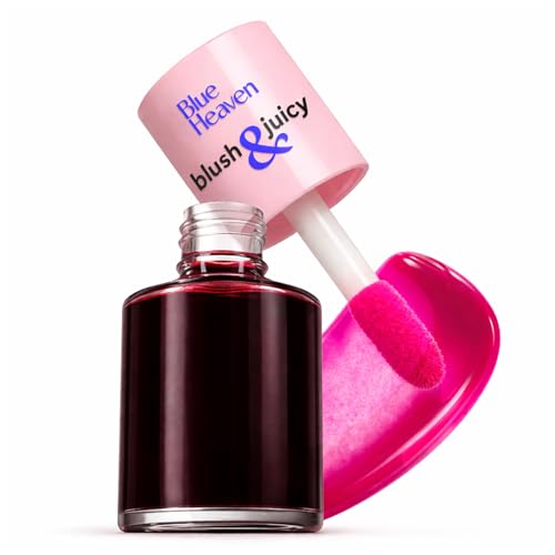 Image of Blue Heaven Blush & Juicy Lip & Cheek Tint Infused with Pomegranate & Strawberry Extract | Multipurpose 3 in 1 Lip Tint | Long Lasting, Water Proof & Hydrating Liquid Blush, Watermelon Juice, 9ml