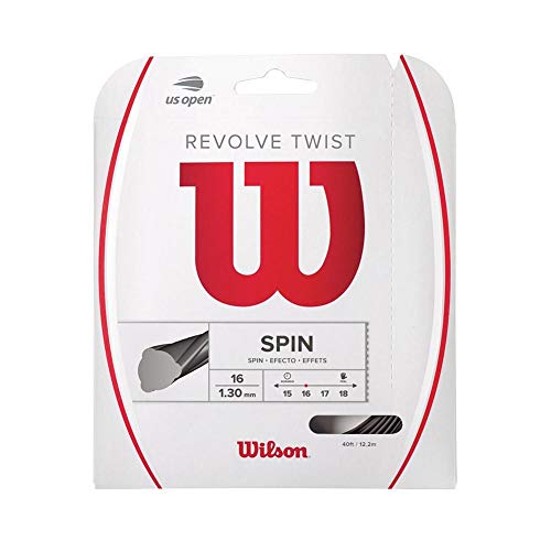 Wilson Revolve ツイストテニスストリングセット 16 Gauge グレー