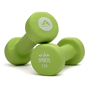 Apollo Halterset | Fitnesshalters, 2x1kg, 2x2kg, 2x3kg | Inclusief Halterrek voor Halterset | Dumbbells voor Vrouwen & Mannen| Dumbbell Weights | 1 kg-, 2kg-, 3kg-Gewichten