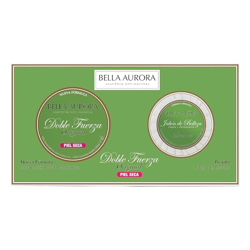 Bella Aurora Doble Fuerza Original + Jabón 100ml | Tratamiento Intensivo Anti-manchas para Piel Seca | Aclara, Ilumina y Regenera la Piel | Textura Rica y Fundente
