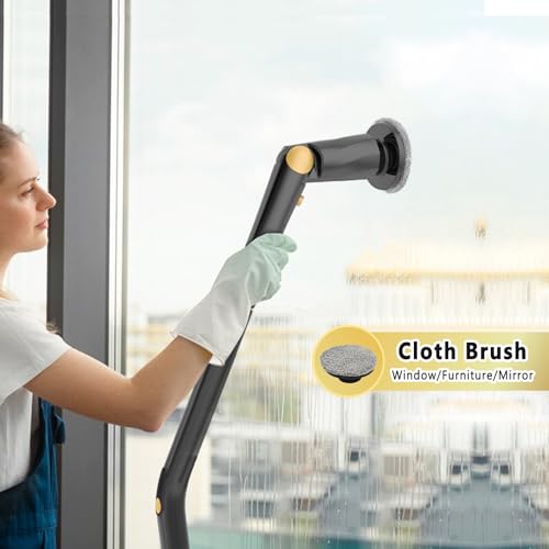 Image of New Huing Brush Head 5 Pack, Replaceable Brush Heads for Spin Scrubber, Cordless Spin Scrubber for Bathroom Floor Car Tile Stove
