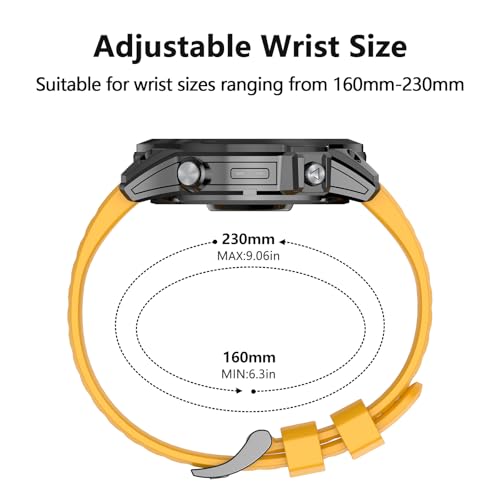 Image of Silicone Band for Garmin Enduro 3 2 /Fenix 8 pro /tactix 8 AMOLED 51mm /Fenix 7X /6X pro sapphire solar /5X plus, 26mm Quickfit Sprot Watch Strap Replacement for Descent Mk2i /3i /epix Pro /quatix 8 51mm