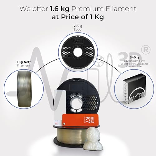 Image of NFIL3D Premium HS PLA+ Clear Glass - 3D Printing Filament | Compatible with All 3D Printers | 1.75mm | 1Kg Nett Weight