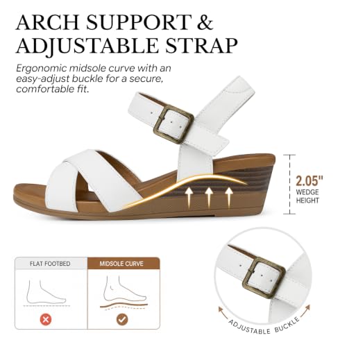 Image of SHIBEVER Wedge Sandals for Women Dressy: Comfortable Low Heel Summer Sandal
