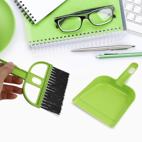 VANZACK 12 Sets Mini-Besen Und Kehrschaufel-Set Desktop-kehrwerkzeuge Kleine Bürste Und Kehrschaufel-Kombination für Die Reinigung Der Arbeitsplatte im Home Office – Bild 8