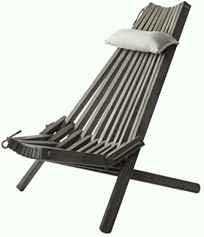 BOGATECO Klappbare Gartenliege aus Holz mit dem Kopfkissen 100 x 55 x