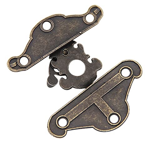 Image of WANLIAN Retro Style Buckle Lock Clasp Antique Hasps with Mounting Screws Used for Jewelry Box Ordinary Box Gift Box Wooden Case Cabinet Toolbox Vintage Toggle (Hasps, 65x30x21mm)