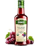 Ponti 100% Italian Red Wine Vinegar for Cooking - Organic Red Wine Vinegar with Balanced Acidity & Harmonious...