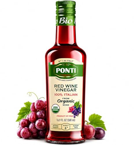 Ponti 100% Italian Red Wine Vinegar for Cooking - Organic