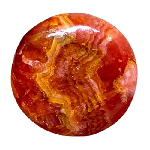 Rhodochrosite 26x26x6mm cabochon de gemme naturelle sélectionnée pour haute joaillerie