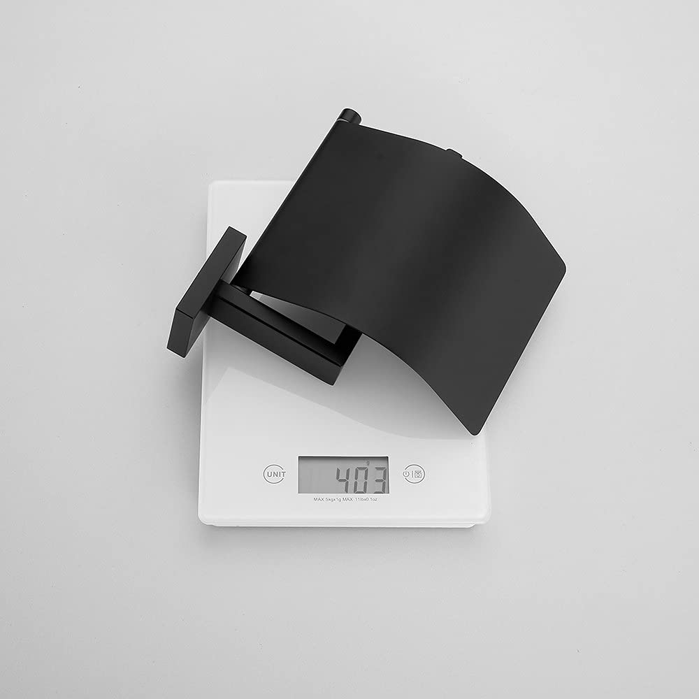 Diseño Negro, fácil de Instalar, Accesorio de Cocina para baño, portarrollos de Papel higiénico de Acero Inoxidable a Prueba de Herrumbre montado en la Pared, Negro