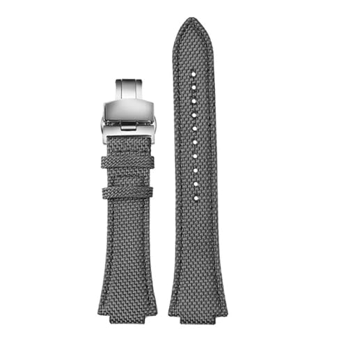 LYBELIRH Casio Edifice EHb`Xgbv EFB-680 ECB-10PB/DP/YD/HR GST-B400 26x14mm 26x12mm RxbNX Y iCU[EHb`ohɑΉ(Grey silver Fol