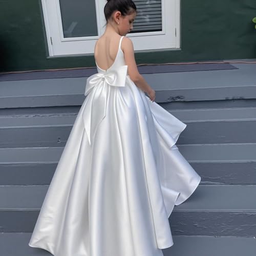 A-Line Princess Floor Length Backless Flower Girl Dress Formal Ball Gown for Pageant Birthday Party Wedding2