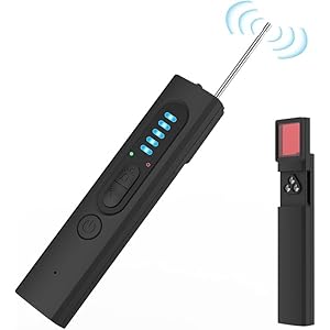 BEVECK Detector De MicróFonos EspíA, Detector De CáMaras Y MicróFonos EspíA, 6 Niveles de sensibilidad, 4 Modos, 36 Horas de Funcionamiento, Protege tu privacidad en Todos los aspectos (Negro)