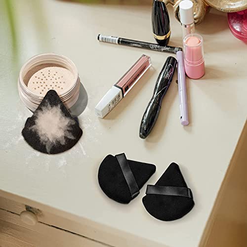 Image of 2Pcs Triangle Powder Puffs, Face Makeup Puff for Body Loose Powder Beauty Makeup Tool (Multicolor)