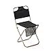 Silla - Silla Plegable al Aire Libre portátil Taburete de Aluminio Resistente al Desgaste para Picnic, de Color Caqui Negro