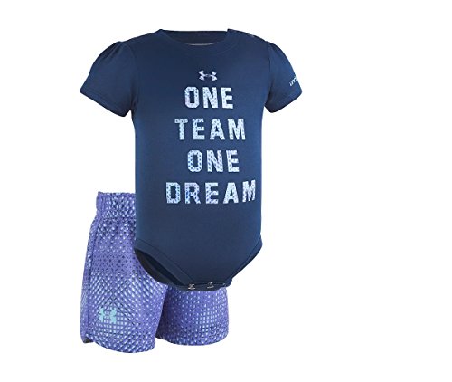 Vêtement Under Armour fille ensemble body rose manches longues et legging sport bébé