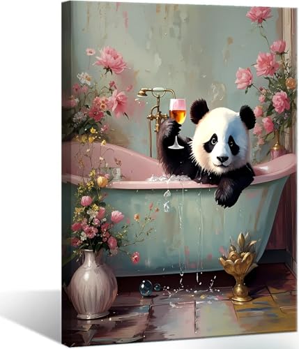 Toile de salle de bain panda rose pour rompre la monotonie