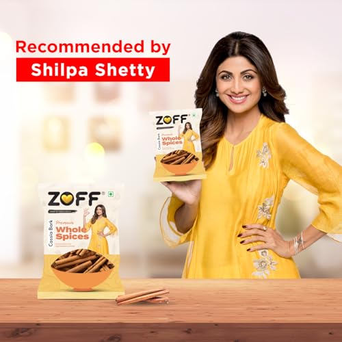 Image of Zoff Cassia Bark - Dalchini Cinnamon Stick - Dal Chini for Authentic Flavour, Aromatic Warmth - Net Weight 400g (4 * 100g) (Pack of 2)