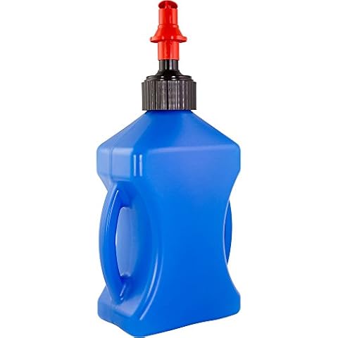 Quick Fill Fast Flow 10 Litre Motocross Petrol Fuel Can Bottle Jug - Blue Cover