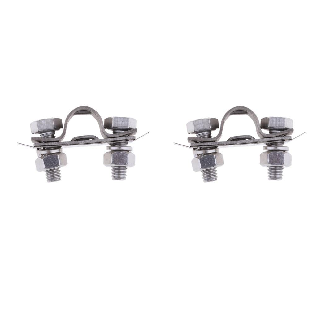 jojomis 2 Marine Yacht Throttle Cable Tube Clamp and Shim Kit 304 Stainless Steel for Boat Control System