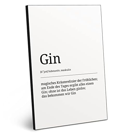 ARTFAVES® Holzbild | Definition: Gin
