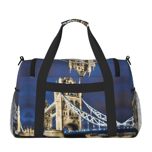Tower Bridge In London Foldable Travel Duffel Bag Tote Carry On Luggage Bag For Weekend Getaways, For Spontaneous Trips2