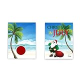 My Scratch Offs Christmas in July Scratch Off Game Cards – 26 Pack of Summer Holiday Party Games – Palm Tree Santa