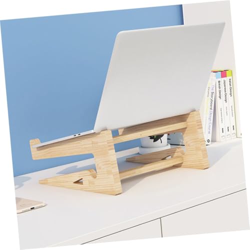 Base de madera para laptop PRETYZOOM para 12-14.7 pulg miniatura 6