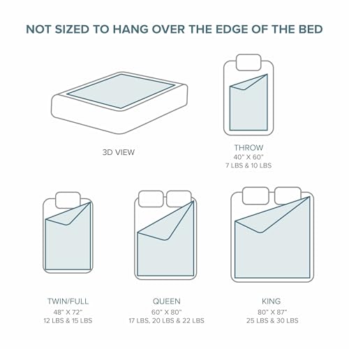 Bare Home Weighted Blanket All-Natural 100% Cotton with Nontoxic Glass Beads 40"x60" 10lbs, Light Grey - Image 6