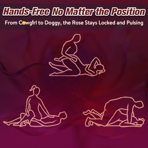 Couples Rose App Remote Control Wearable Vibrator, Couple Women Adult Sex Toys Games for Men, Hands Free Panty Clitoris Vibrator Vibrating Cock Ring, ZOOPLOU BDSM Female Sex Toy Clitoral Stimulator