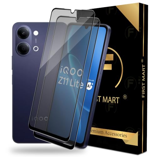 Image of FIRST MART Military-Grade Matte Anti-Glare Tempered Glass for iQOO Z11 Lite (6.74 Inch) With Installation Kit | Edge to Edge Coverage |Anti Glare, Bubble-Free [2 Pack]