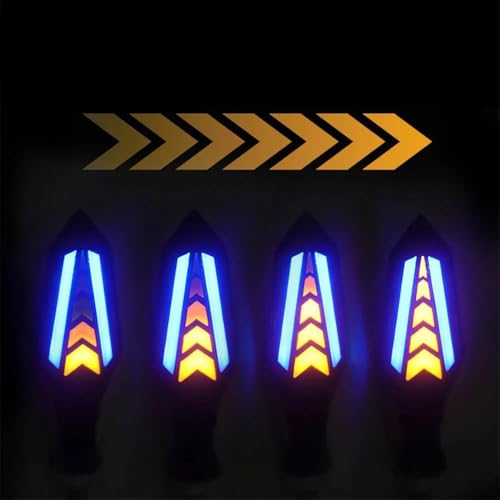 Indicateurs clignotants LED moto étanches à forte luminosité orange - 5