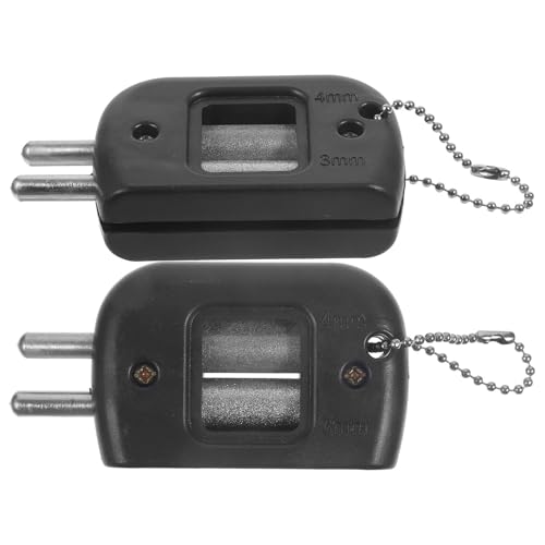 Affûteur de lames de patins à glace en ABS noir | Pack de 2 meules portables pour hockey