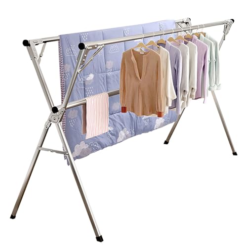 Étendoir à linge pliable en acier inoxydable pour l'intérieur et l'extérieur