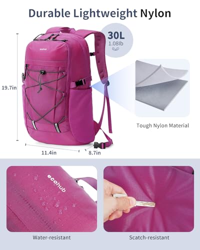 ECOHUB Mochila de Senderismo 30L Resistente al Agua para Hombre y Mujer miniatura 6
