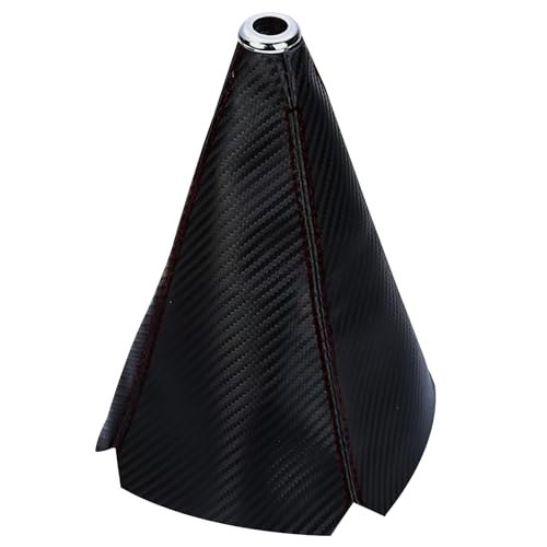 Car Shift Knob Dust Cover, Leather Manual/Automatic Gear Shift Cover, Universal Shift Knob Boot Dust Cover, Car Interior Decorative Accessories for Most Car Truck SUV (Carbon pattern black line)