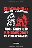  Notizbuch: Feuerwehr Notizbuch mit Punktraster. Tolle Zubehör & Feuerwehr Geschenk Idee für Feuerwehrmänner, Kameraden und jede Feuerwache.