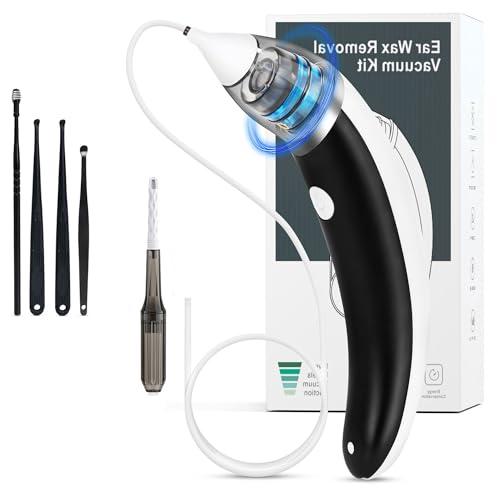 Ear Vacuum Ear Wax Removal Kit with 5 Levels Strong Suction USB Rechargeable R 315