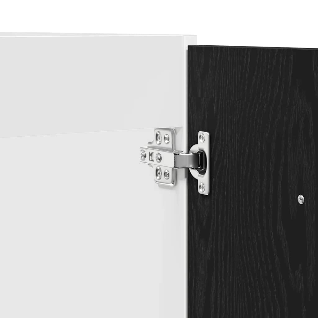 vidaXL Mobile sotto Lavello Rovere Nero 80x46x81,5 cm Legno Ingegnerizzato