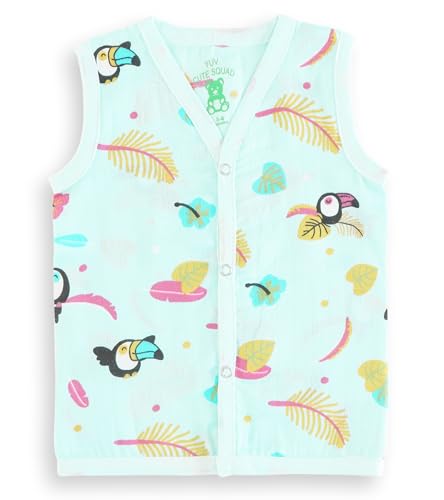 Image of YUV Baby Girls & Boys 100% Cotton Muslin Jabla Printed Snap Button T-Shirts, Pack of 5