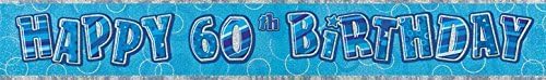 Unique Party 55433 - 66cm Hanging Swirl Glitz Blue Birthday Decorations, Pack of 6