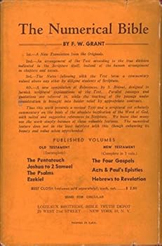Hardcover The numerical structure of Scripture;: A seal upon its perfect inspiration, and a divinely given help to its right interpretation Book