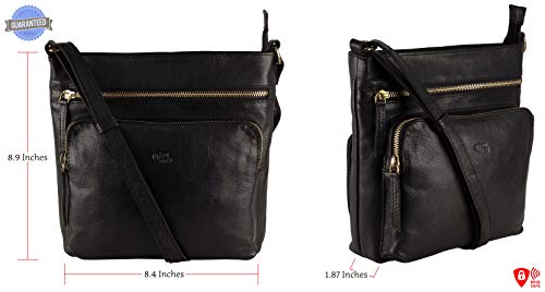 Image of Genuine Leather Crossbody Purse and Handbags - Crossover Bag Over the Shoulder Women | Genuine Leather