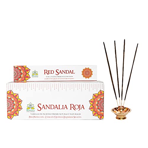 Image of Himalaya Premium Incense Sticks for Everyday Use | Aroma Fragrance Sticks|Pooja Room Items for Home & Prayers | Freshness Positive Energy (Red Sandal) (Pack of 12, Each of 15 GM)