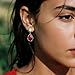 Sonateomber Gold Chunky Ruby Dangle Drop Earrings for Women,Statement Natural Red Gemstones Healing Teardrop Irregular Dangling Fold Earings Prom Wedding Accessories Fashion Jewelry Gift
