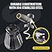 Active Foam Cannon with ¼ inch Quick Connector for Electric and Gas Pressure Washers. Wide-Mouth Bottle and Variable Spray to Generate Thick Snow Foam Spraying for Home DIY car wash & Detailing.