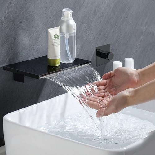 Mitigeur cascade mural en laiton : élégance et design fendu haut de gamme