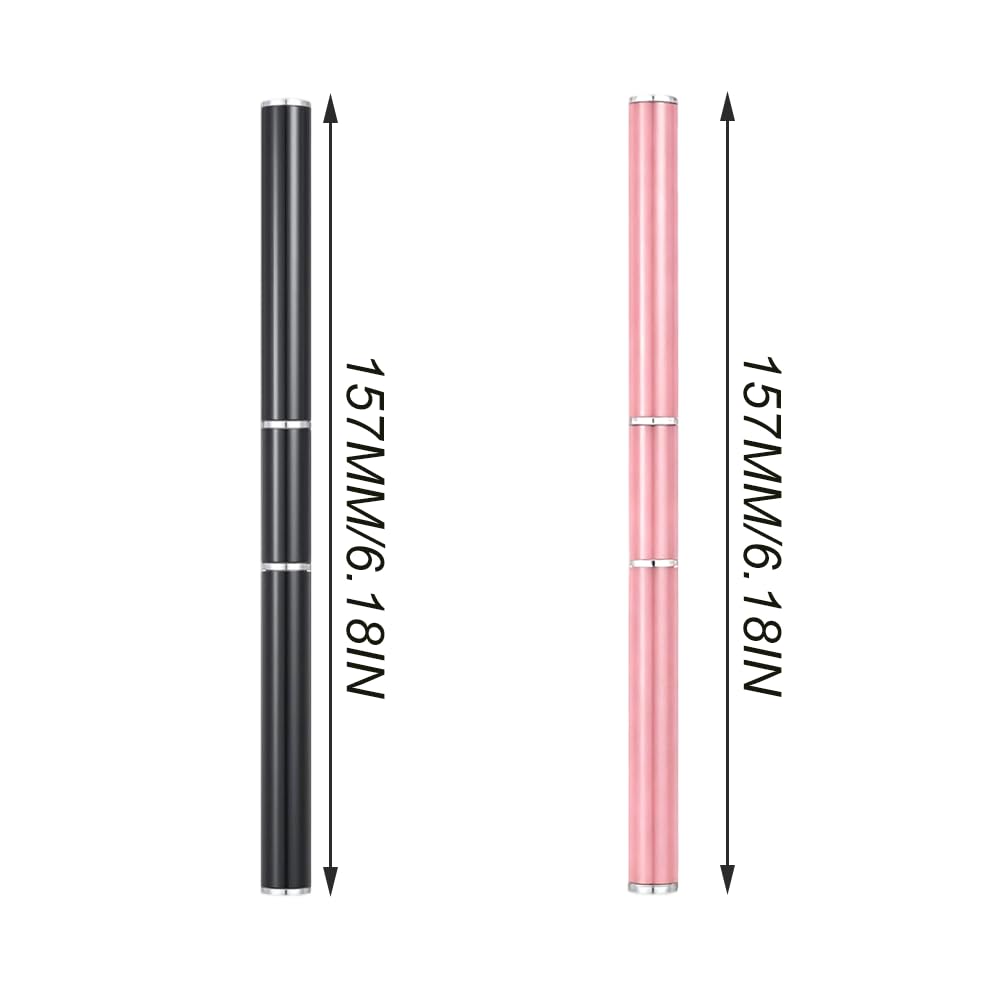 Dual-ended Nail Art Penna, 2 Pcs Pennello Gel Unghie Ricostruzione, 2 in 1 Nail Art Brush Dual Ended, Unghie Dual End Pennello in Gel, Strumento Per Manicure Fai Da Te